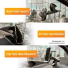 R2B Telefoonhouder Auto Zuignap + Ventilatie