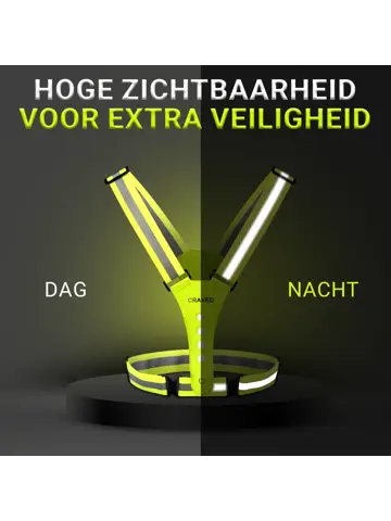 Craved Hardloopvest LED - Oplaadbaar - Geel