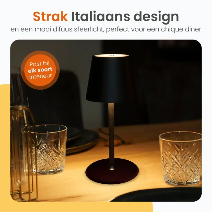 Essence Tafellamp Oplaadbaar - 26cm - LED