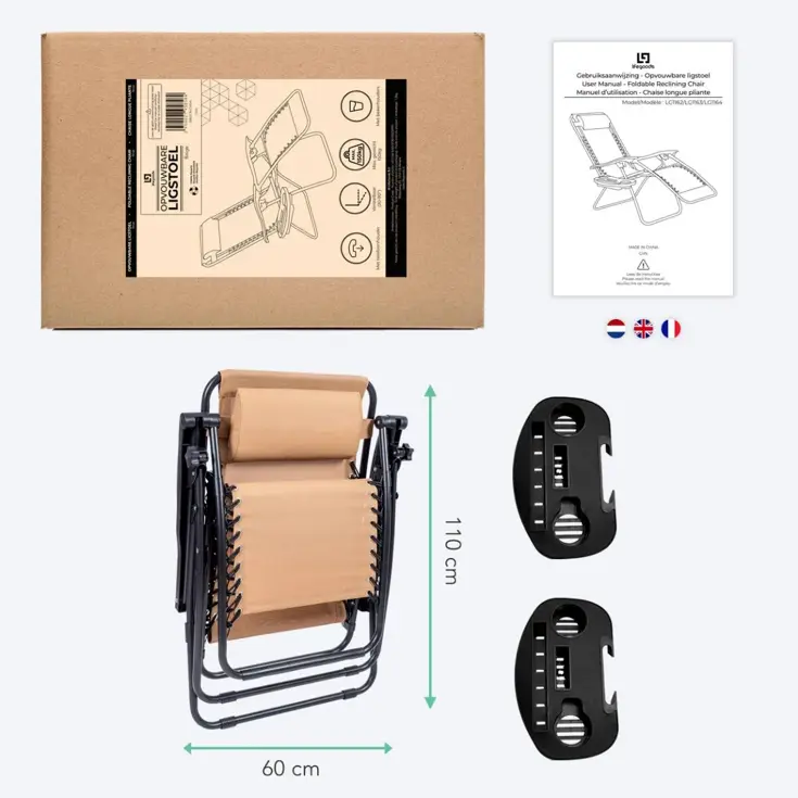 LifeGoods Opvouwbare Tuinstoelen