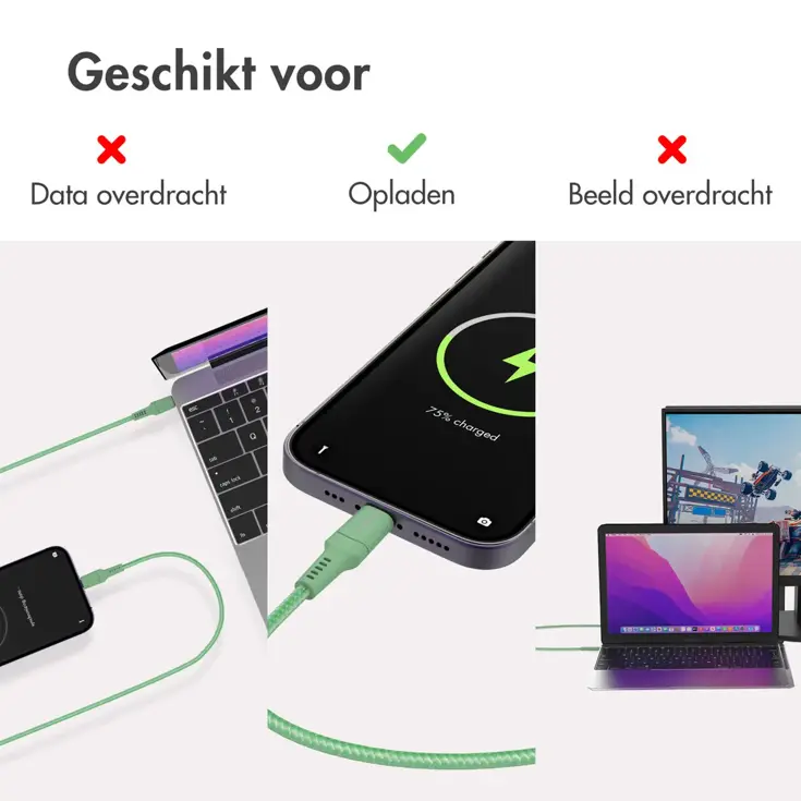 Lightning naar USB-C kabel 2 meter