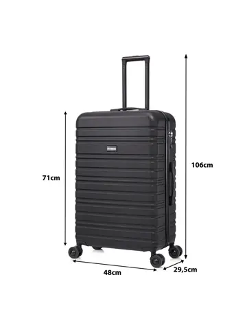 Reiskoffer L ABS 95L met TSA-slot en 360° wielen