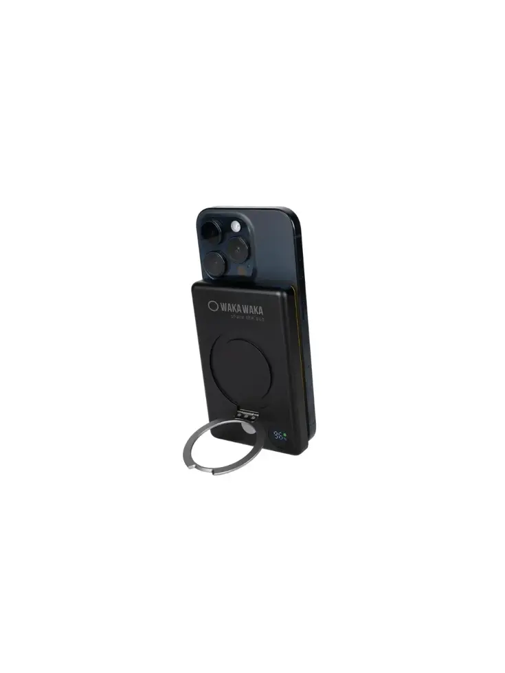 Draadloze powerbank met magnetische lader geel