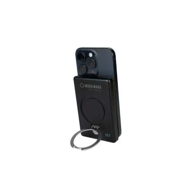 Draadloze powerbank met magnetische lader geel