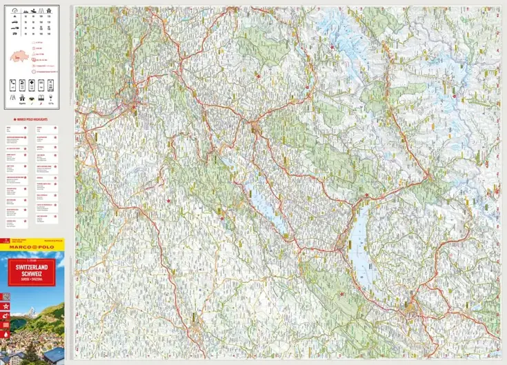 Wegenkaart Zwitserland