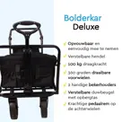 Bolderkar  Deluxe- Opvouwbaar - 100kg -Zwart