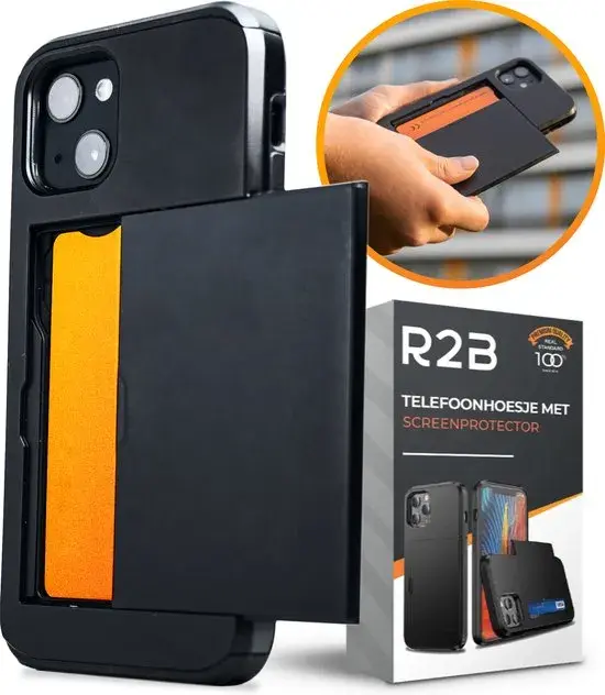 R2B iPhone 13 mini Hoesje met pasjeshouder