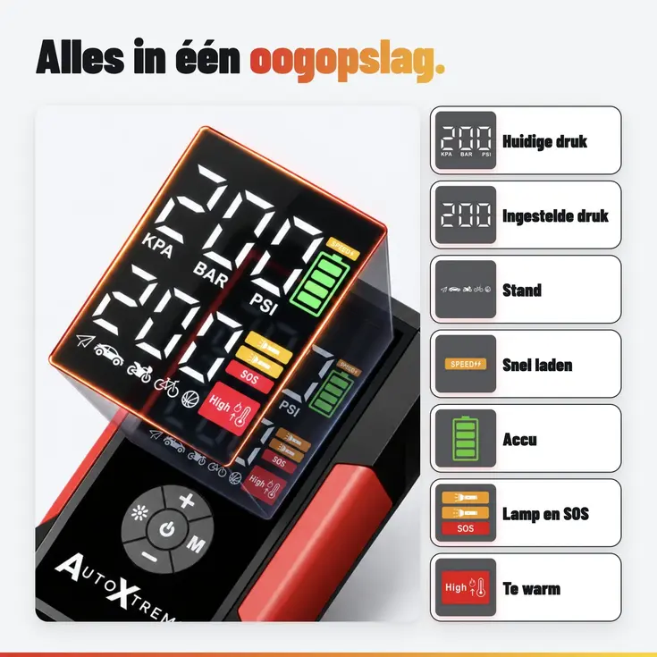Air-200 - Luchtcompressor & Elektrische fietspomp