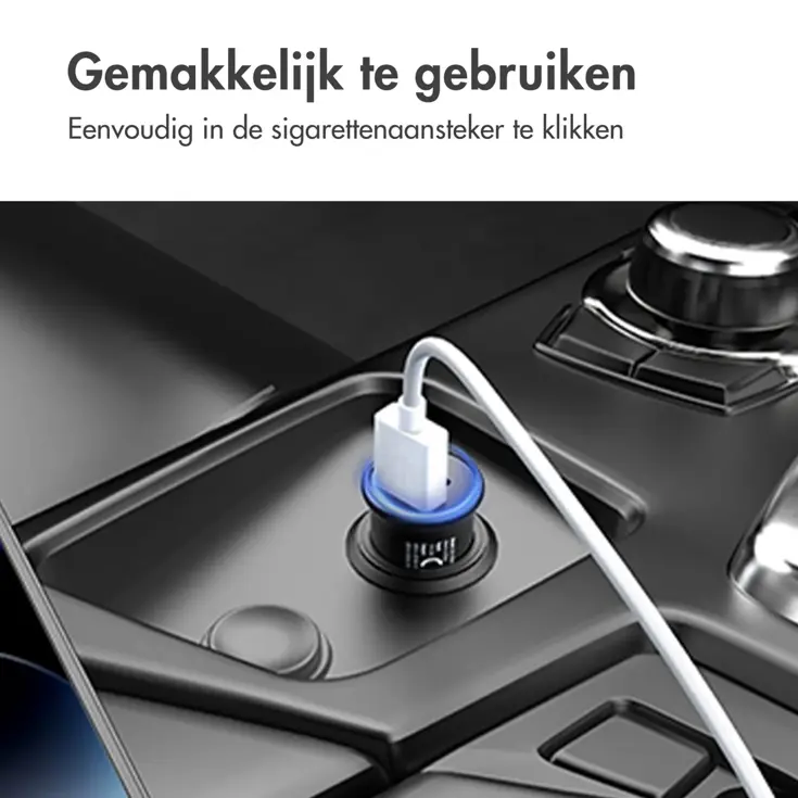 Autolader - 1x USB-C & 1x USB - 60W