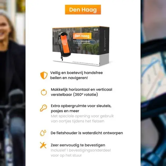 Telefoonhouder Fiets en Motor Waterdicht