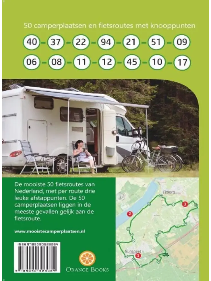 50 Camperplaatsen en fietsroutes in Nederland