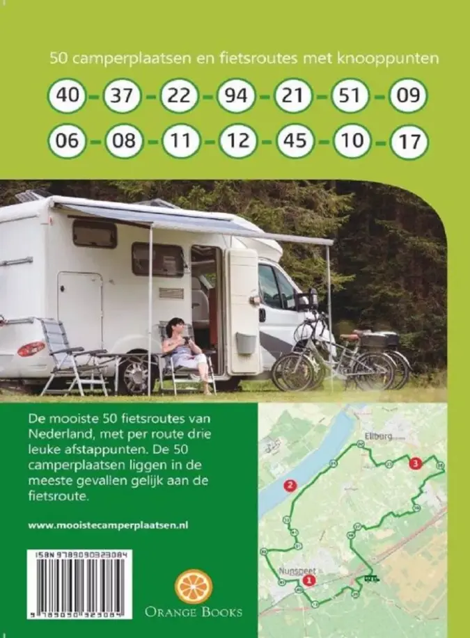 50 Camperplaatsen en fietsroutes in Nederland