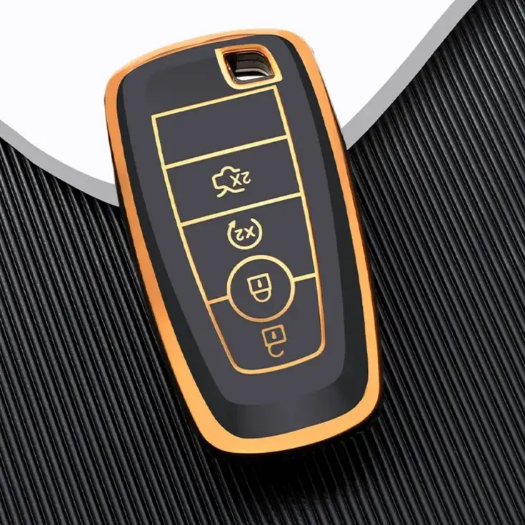 TPU Sleutelhoesje voor Ford goud B4