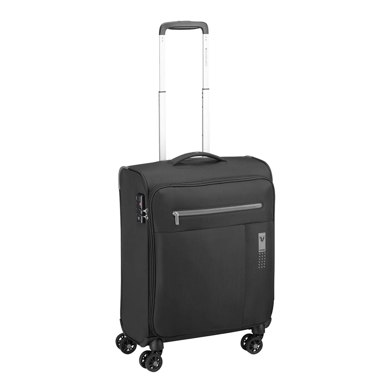 Roncato  lite soft 4 wheel cabin trolley Zwart  Zwart main product image