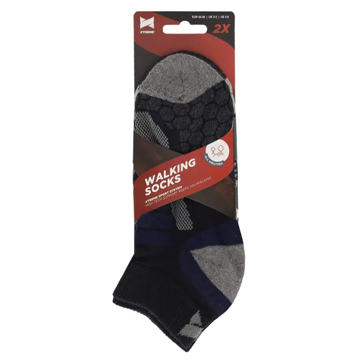 Xtreme - 2 paar - Quarter Wandelsokken