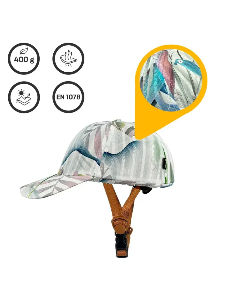 Vizorz SwitchCap fietshelm - Green Flower Cap