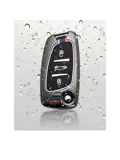 Metalen Sleutelhoesje voor Peugeot grijs C3