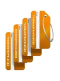 Aluminium kofferlabels – 4 stuks – Oranje