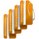 Aluminium kofferlabels – 4 stuks – Oranje
