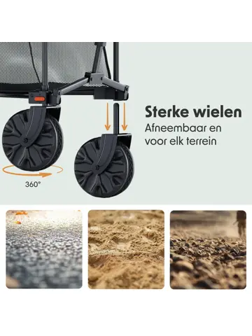 LifeGoods Dubbele Bolderkar – 200KG