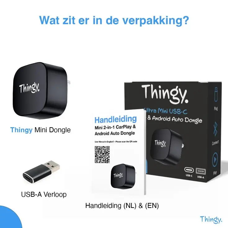 Ultra Mini USB-C 2-in-1 CarPlay Dongle