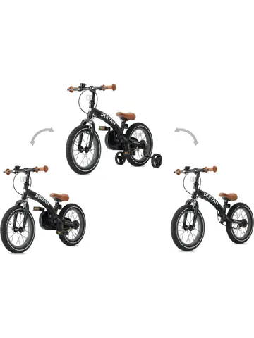 Luxe Kinderfiets 12 inch - 3 in 1 - Loopfiets