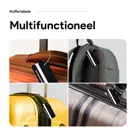 Aluminium kofferlabels – 4 stuks – Zwart