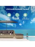 LifeGoods Dubbele Parasol – 270x460cm
