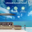 LifeGoods Dubbele Parasol – 270x460cm