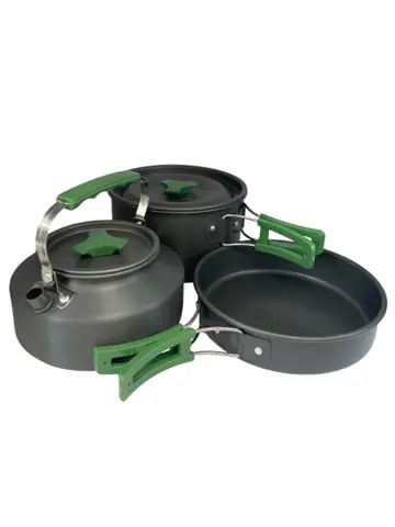 Pannenset - 3-Delig - Campingpannen -