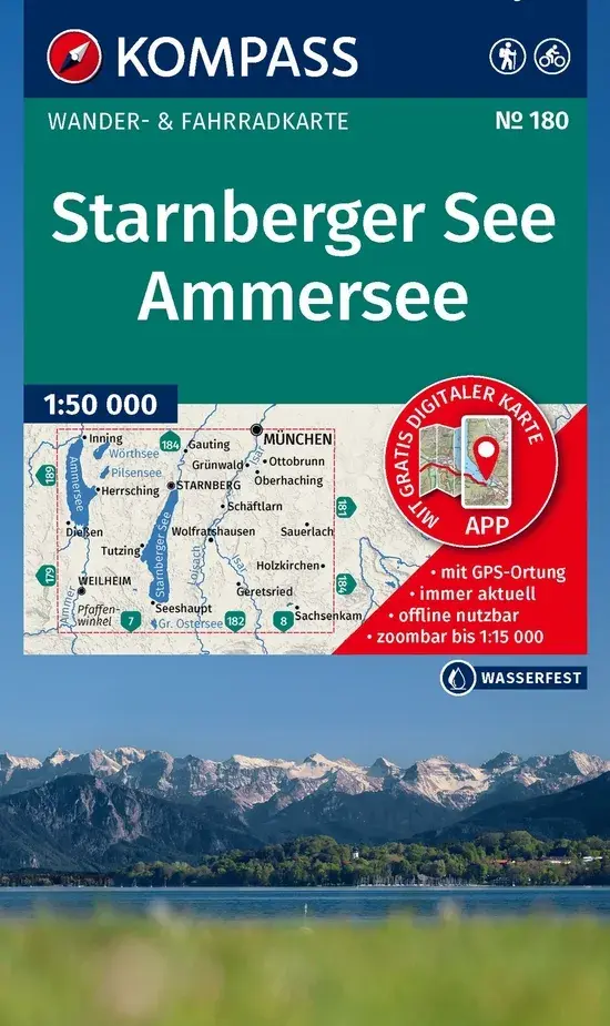 Wandelkaart WK180 Starnberger See