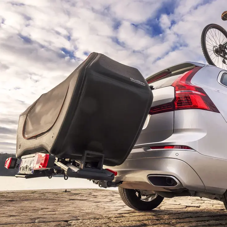 Senja trekhaakkoffer 300 liter+Sarek fietsendrager