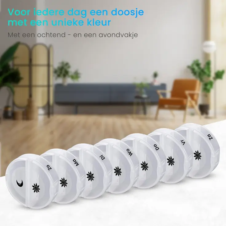 GEASY Pillendoos 7 Dagen – 2 Vakken 