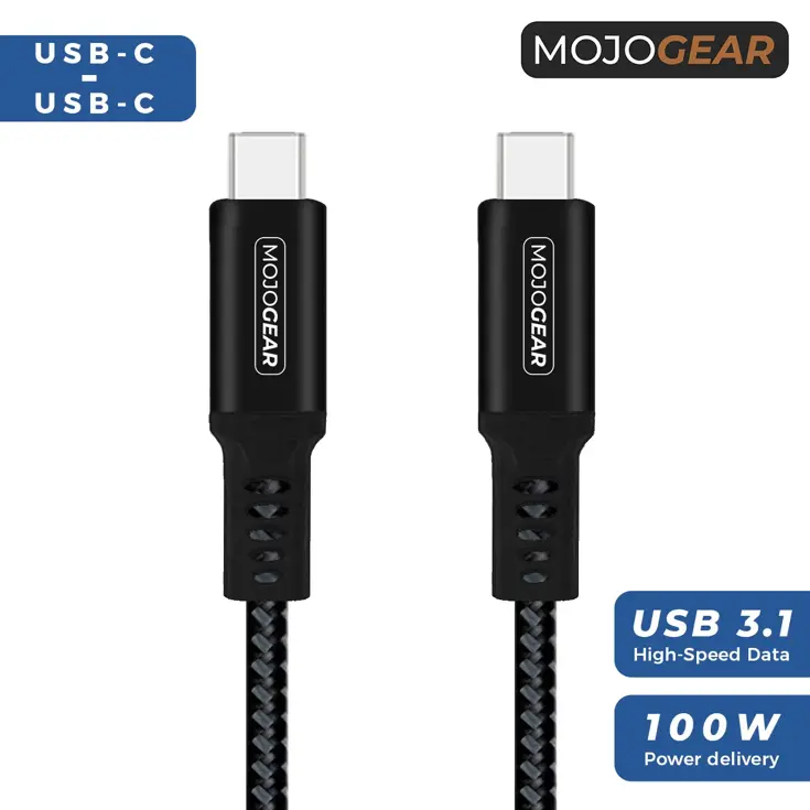 USB-C naar USB-C Kabel — Nylon — 300cm — 100W
