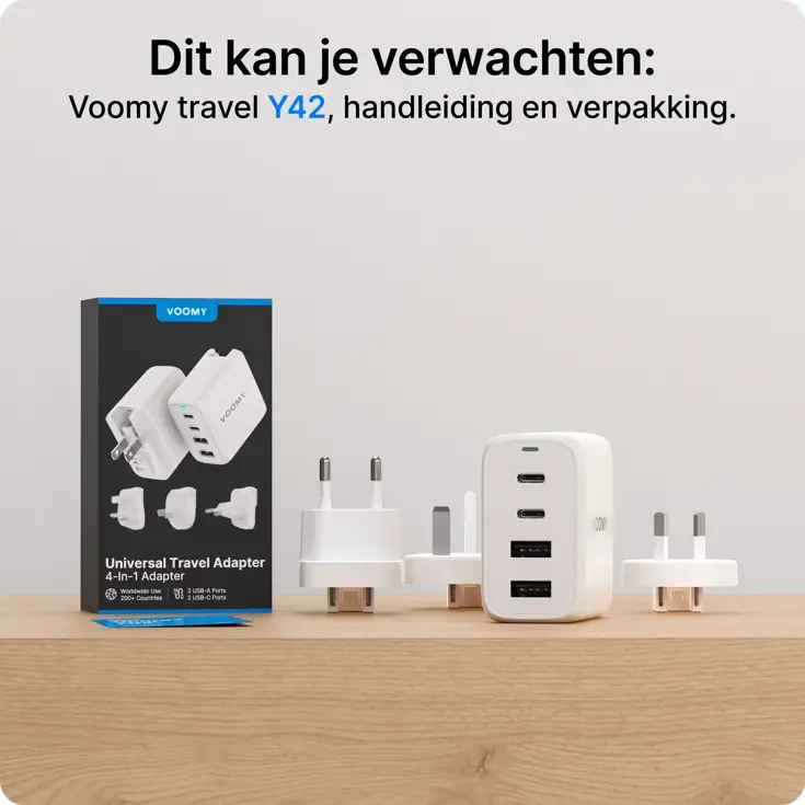 Travel Y42 - Wereldstekker modulair - 150+ landen
