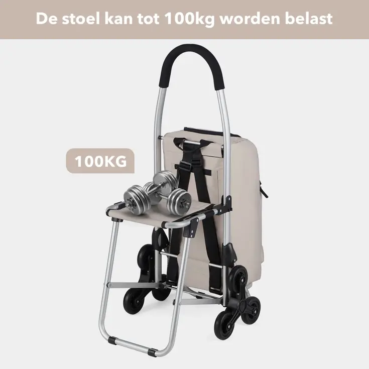 Boodschappentrolley 35L - Trapwielen