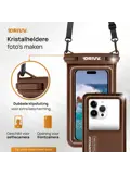 Waterdicht Telefoonhoesje - 6.8" Bruin - Drijvend