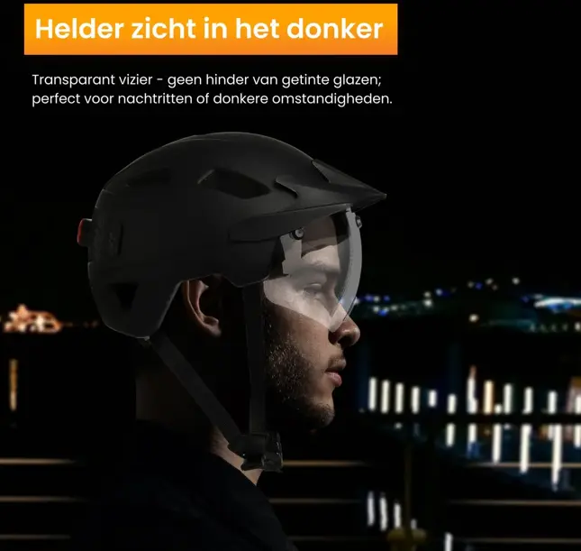 Speed Pedelec Helm + Transparant Vizier