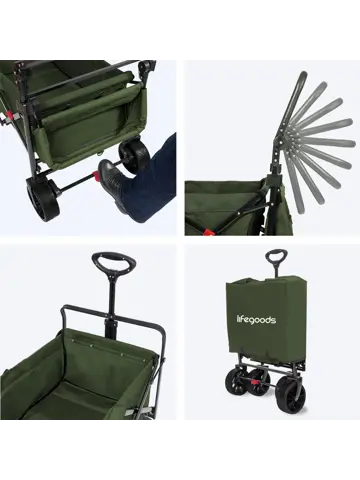 LifeGoods Bolderkar - Tot 120KG - 90L