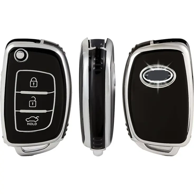 TPU Sleutelhoesje voor Hyundai zwart B3