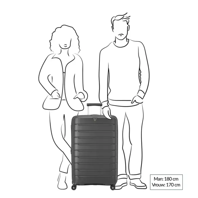 Roncato B-Flying expandable trolley 78 Grijs