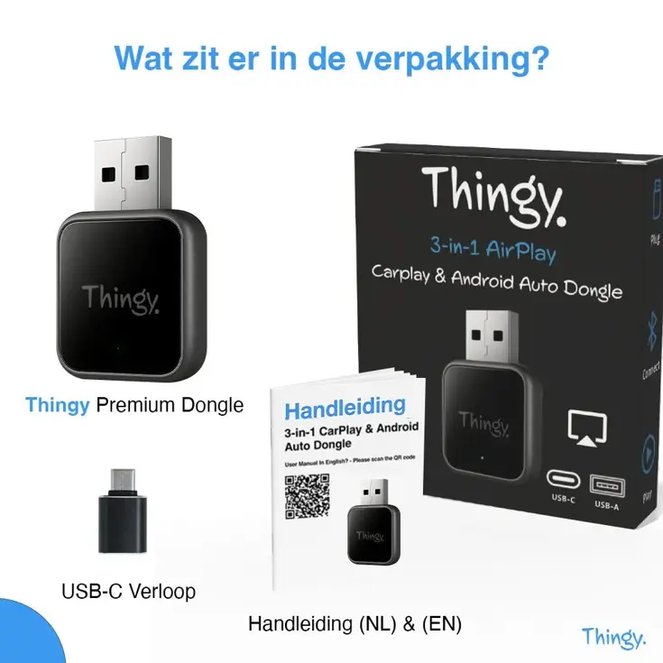 4-in-1 CarPlay & Android Auto Dongle