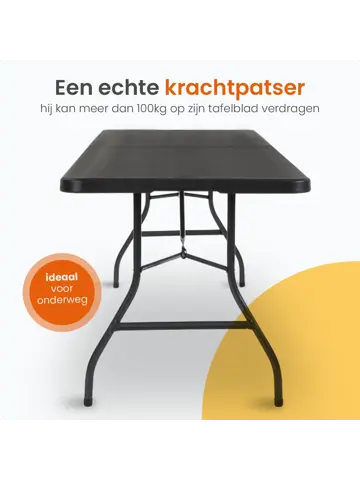 Inklapbare Tafel - Weerbestendig - 180x70x74cm