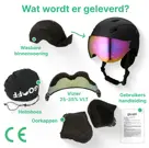 GO-OFF SPEED skihelm - matzwart maat S