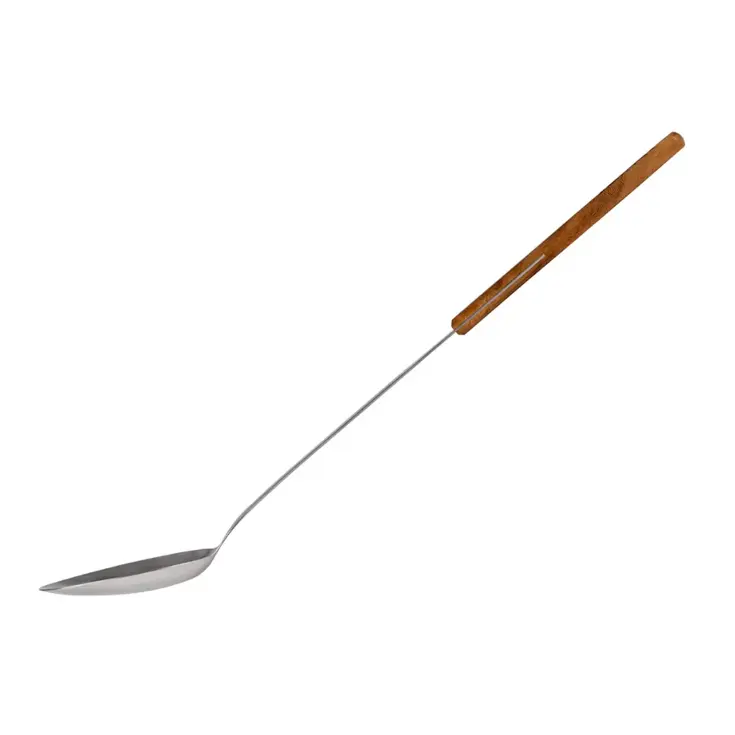 Petromax Serveerlepel 30 cm – RVS/Walnoot