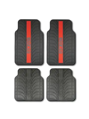 Automatten Set Sparco Rubber - Rood