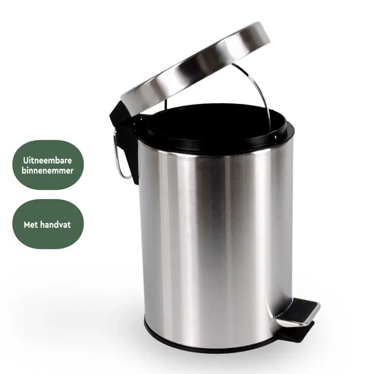 Pedaalemmer 3L – RVS Afvalbak