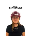 Vizorz SwitchCap fietshelm - Woolly cherry cap