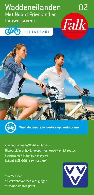 Falk fietskaart 2. Waddeneilanden