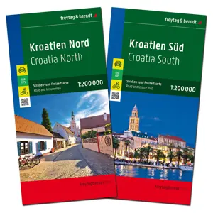 Wegenkaart Kroatië Noord en Zuid
